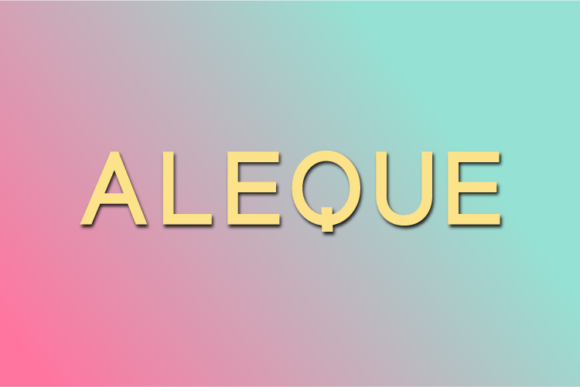 Aleque: The Modern Sans Serif Typeface for Branding