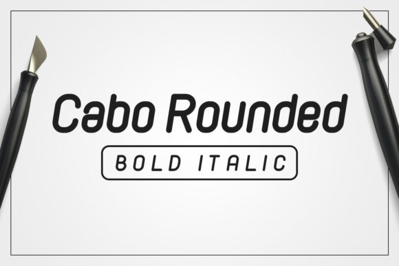 Cabo Rounded Bold Italic Typeface for Makers