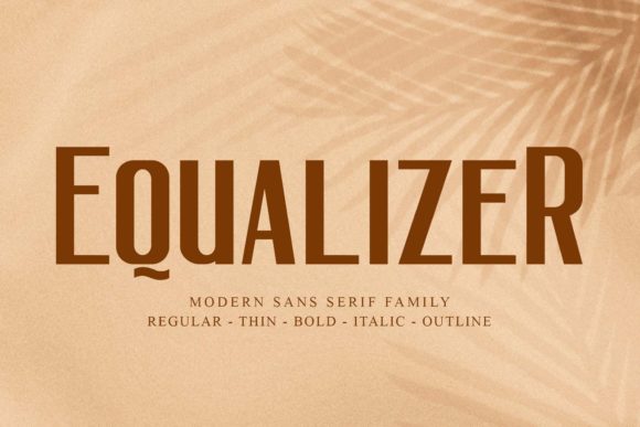 Equalizer: A Modern Sans Serif Typeface for Editorial Design