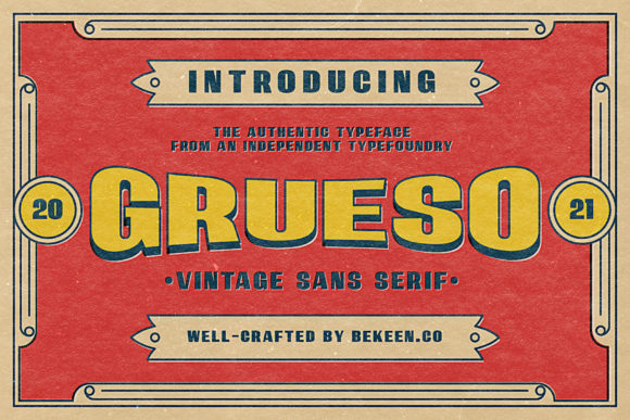 Grueso: A Bold Sans Serif Typeface for Branding