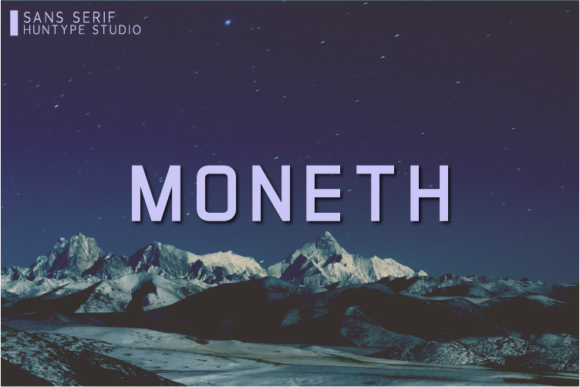 Moneth: A Minimal Sans Serif Typeface for Modern Brands