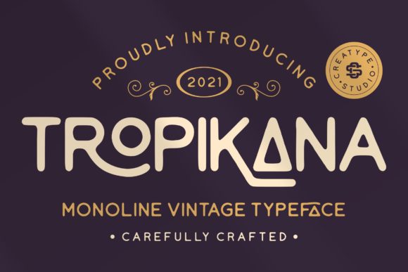 Tropikana: A Vintage Sans Serif Font for Editorial Design